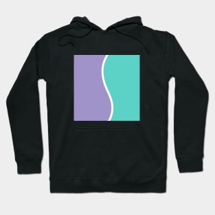 Designer Teal And Purple Wave Hoodie